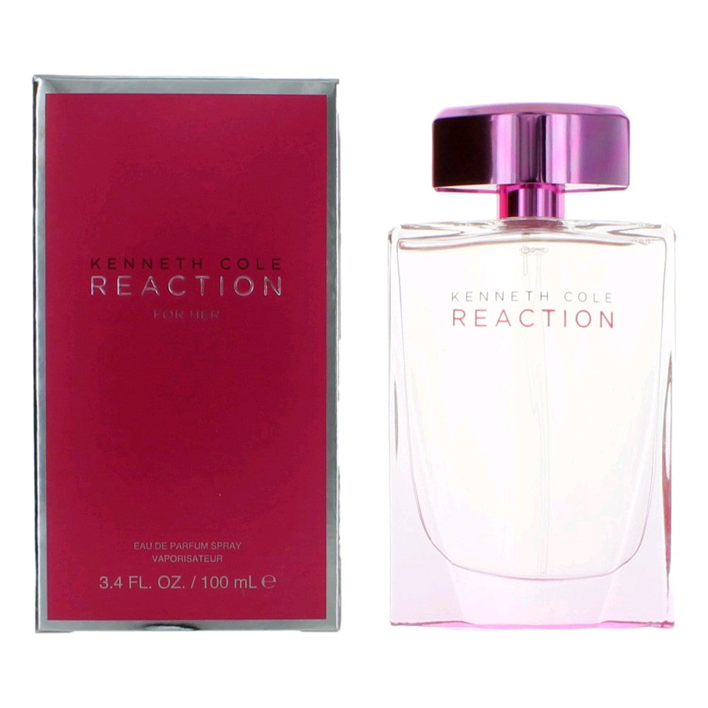 Bottle of Kenneth Cole Reaction by Kenneth Cole, 3.4 oz Eau De Parfum Spray for Women